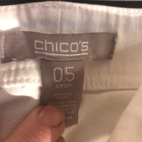 Chico’s White Jeans size 05 Crop - Picture 3 of 7